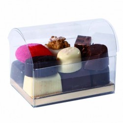 Transp Coffret 2-3 Pralines + Fond Or