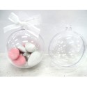 Petite boule en plastique transparente D5cm