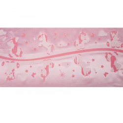 Chemin de table licorne rose et blanc