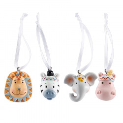 Porte-clefs animaux "Safari" 4 Ass