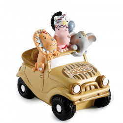 Porte-clefs animaux "Safari" 4 Ass