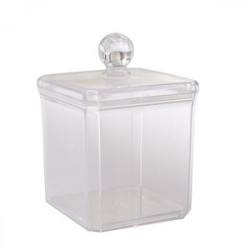 Boîte cubique avec couvercle transparent.