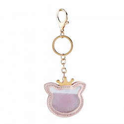 Porte-clefs ourson à sequins argent / or 