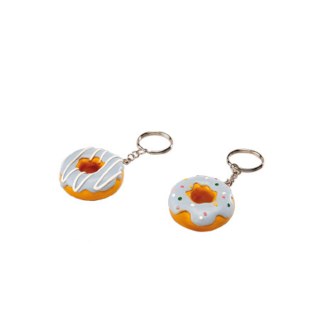 Porte-clefs " Donut rose "