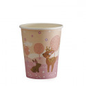 Gobelets en carton " Bella le faon & Pampan le lapin "