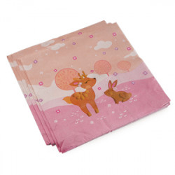 Serviettes " Bella le faon & Pampan le lapin "