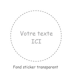 Etiquette transparente ronde